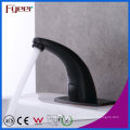 Fyeer New Cold and Hot Water Washbasin Tap Sensor Preto com Válvula de Ajuste de Temperatura